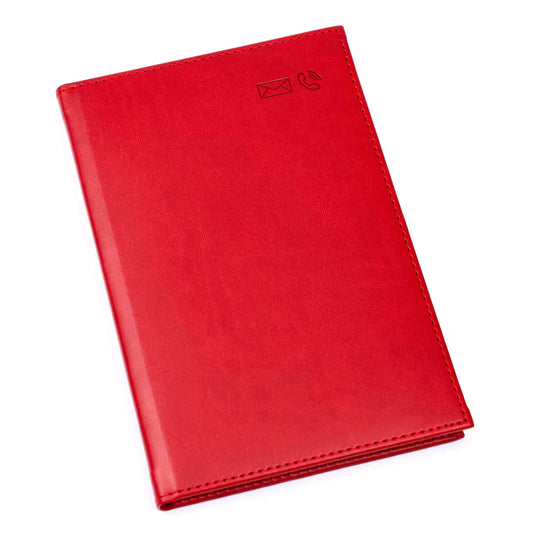 Address Book Soft Cover PU Large - EL8 Red